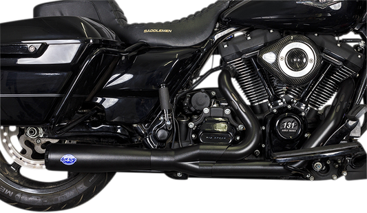 S&S CYCLE 2-into-1 Diamondback Exhaust System - Guardian Black - 50-State 550-1027A
