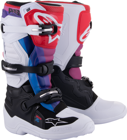 Tech 7s Boots Wht/Blk/Rainbow Sz 6