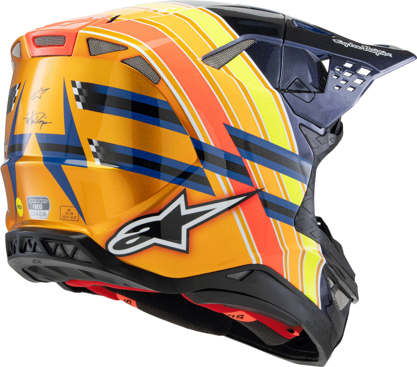 S M10 Tld Edition 25 Helmet Drk Blu/Org/Ylw Fluo/Red Md