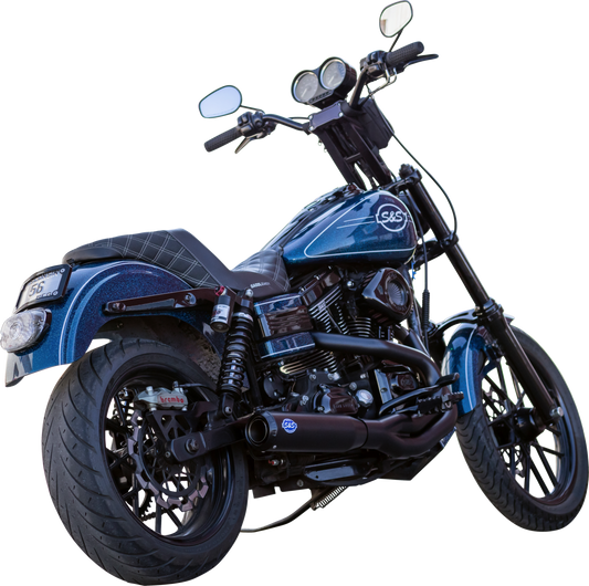 S&S CYCLE 2-into-1 Qualifier Exhaust System - Guardian Black 550-1098