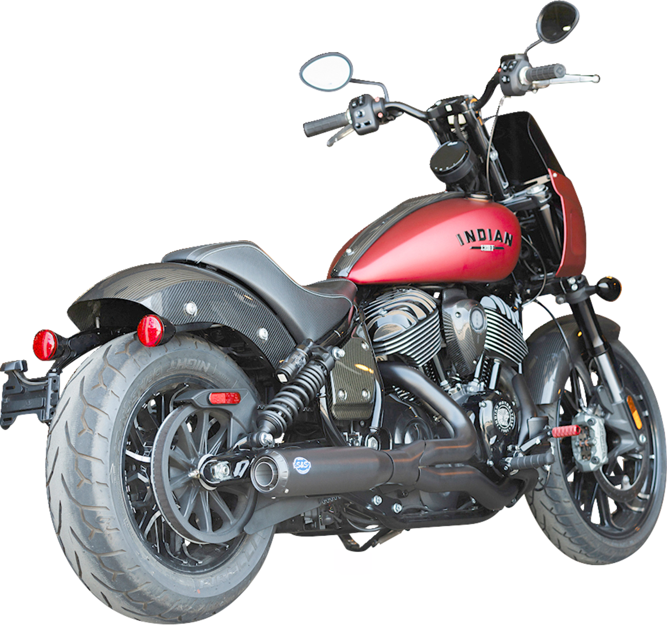 S&S CYCLE 2-into-1 Qualifier Exhaust System - Guardian Black - 49-State - Indian Chief 550-1116
