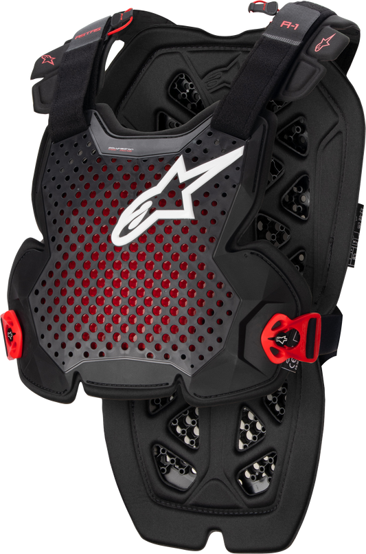 A 1 Chest Protector Anthracite/Black/Red  Md/Lg