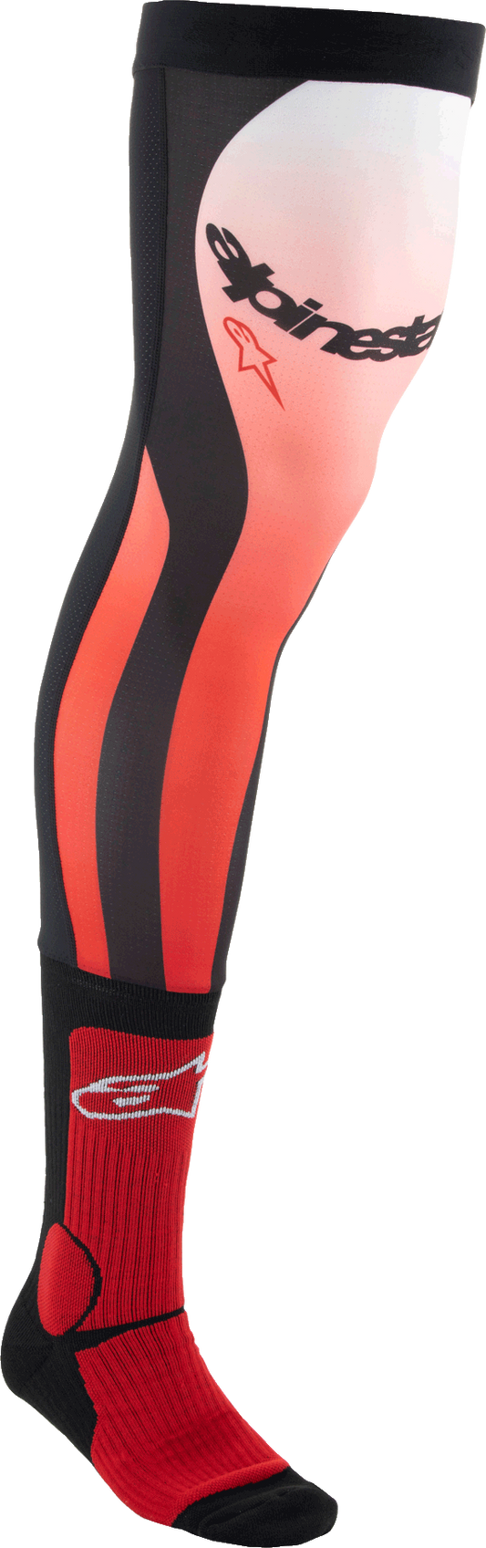 Knee Brace Socks Bright Red/White Sm/Md